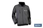 Work Fleece Jacket | Walker Model | Composition: 100% polyester | Grey/Black - Cofan